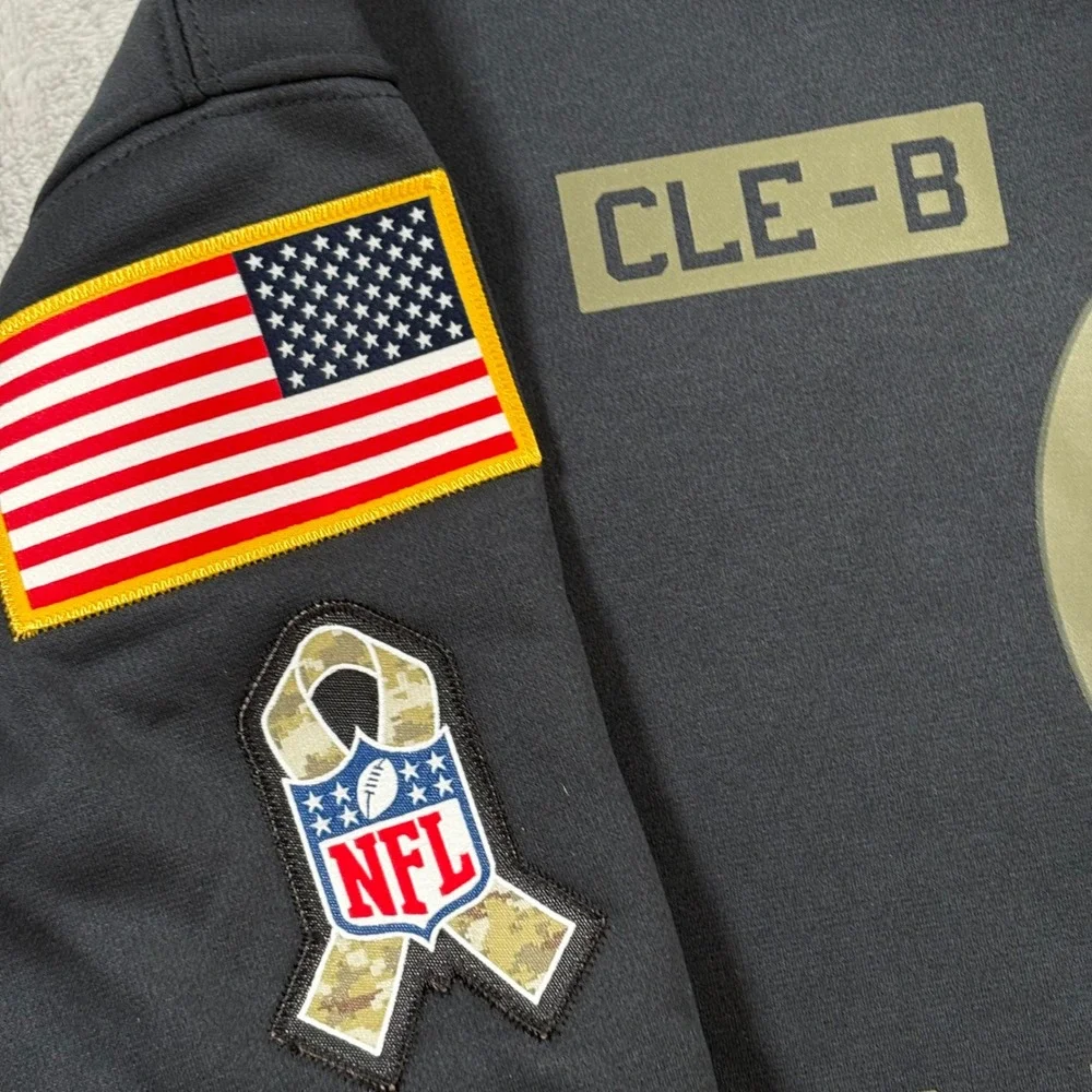 Nike Cleveland Browns Salute to Service Hoodie Mens XXL Dri-FIT NFL On-Field